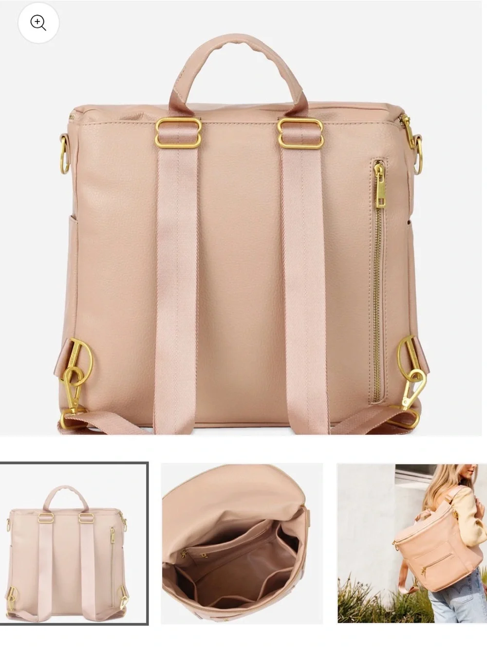 Fawn Design Original Diaper Bag in Warm Blush